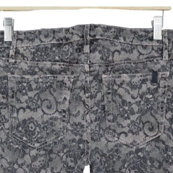 Joes Jeans Black and Blush Chantilly Lace Jeans N0015 - Picture 3 of 8